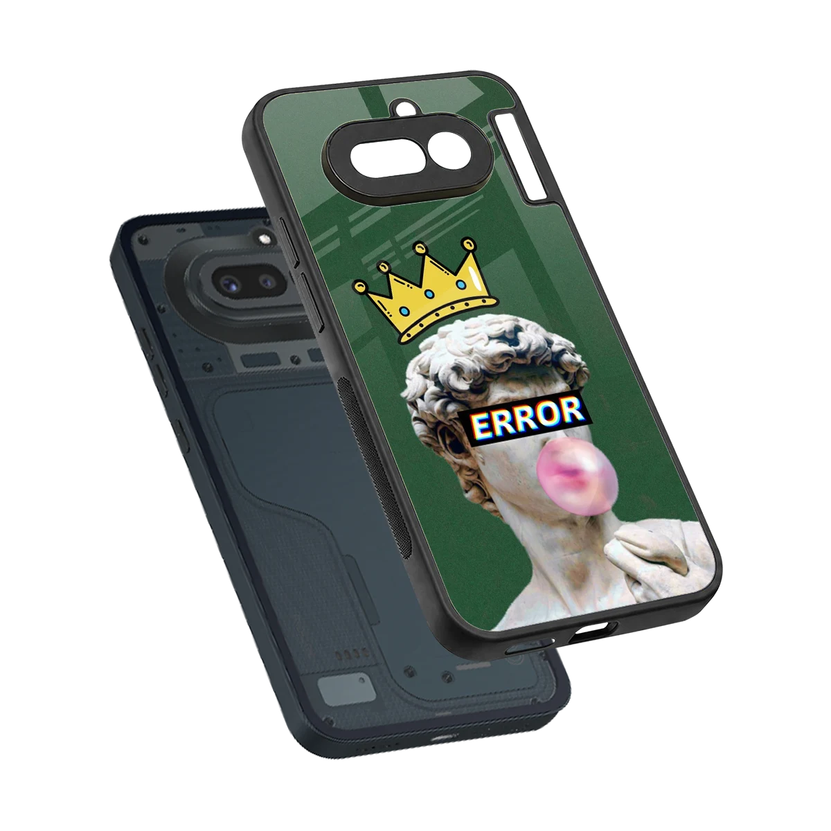 Error sleek nothing phone 4a cover with tempered glass back and TPU edges