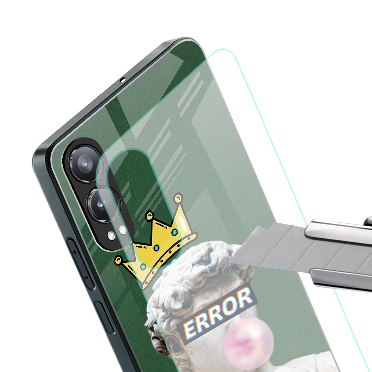 Error stylish phone case for oneplus nord ce 4 lite | glossy glass and slim fit