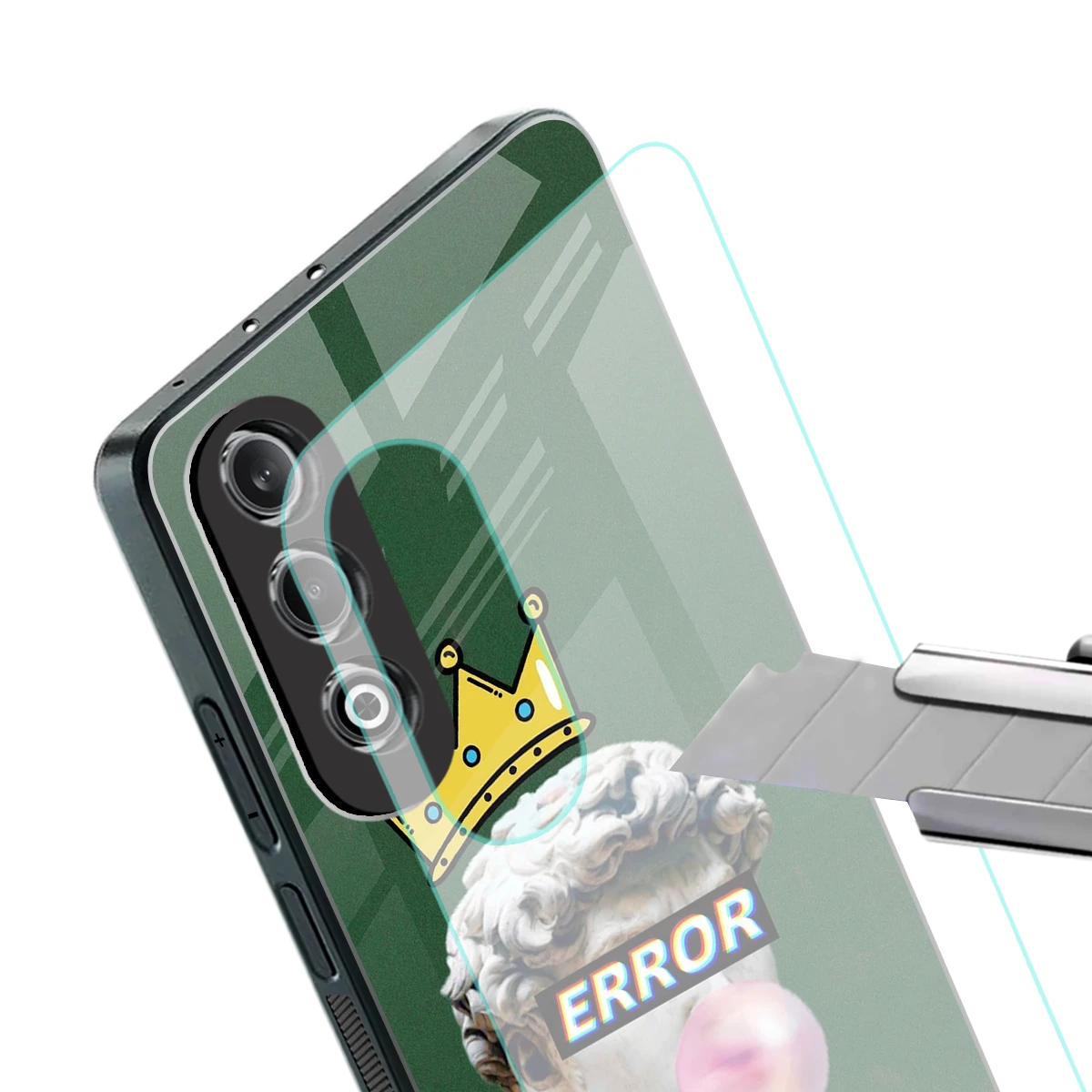 Error stylish phone case for oneplus nord ce 4 | glossy glass and slim fit