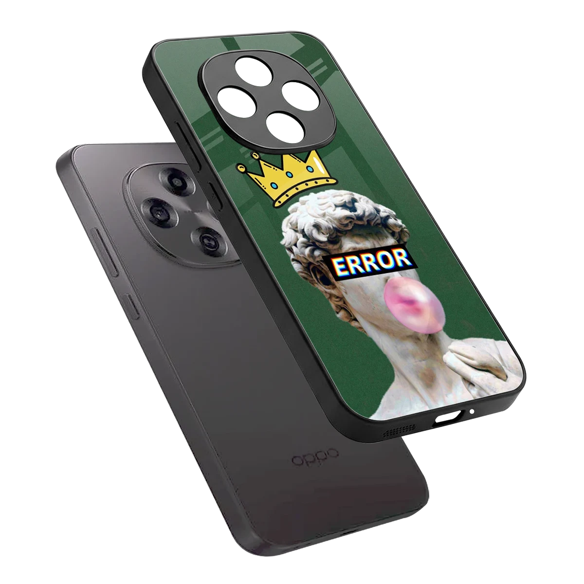 Error sleek oppo f31 pro 5g cover with tempered glass back and TPU edges