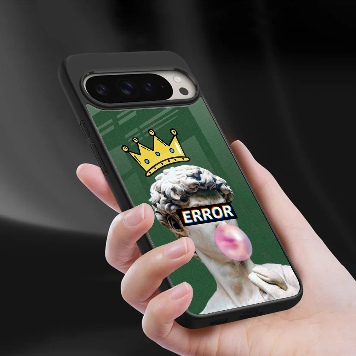 Error sleek google pixel 9 pro cover with tempered glass back and TPU edges