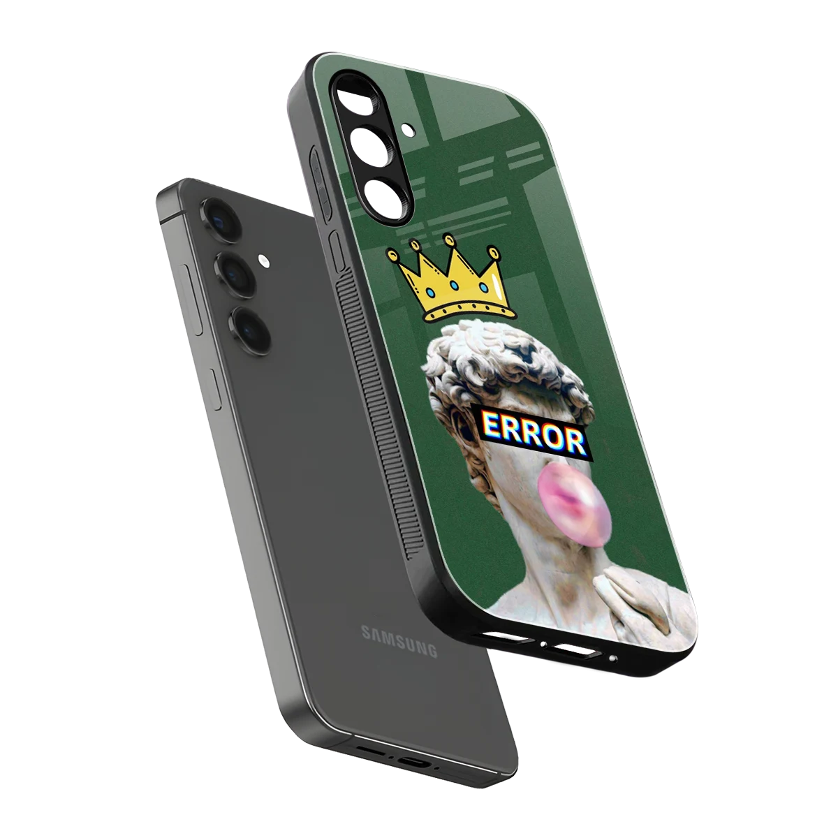 Error sleek samsung galaxy a14 5g cover with tempered glass back and TPU edges