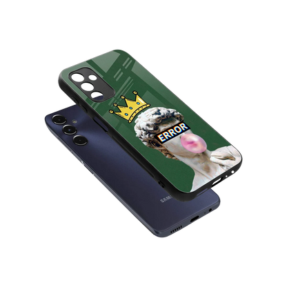 Error sleek samsung galaxy m14 5g cover with tempered glass back and TPU edges