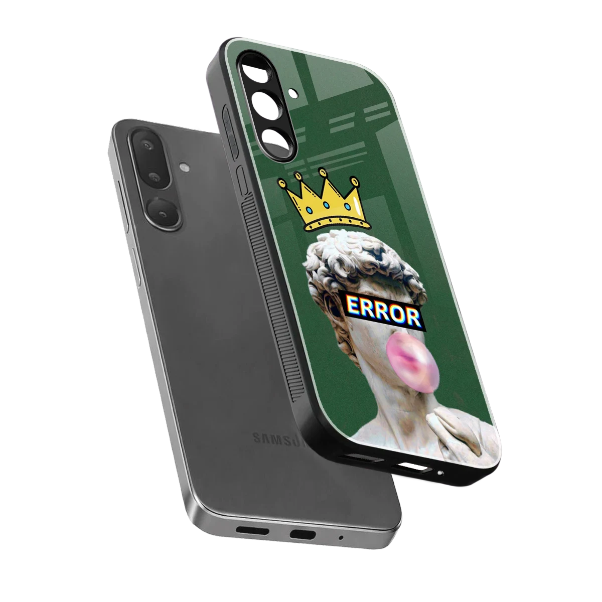 Error sleek samsung galaxy m16 5g cover with tempered glass back and TPU edges