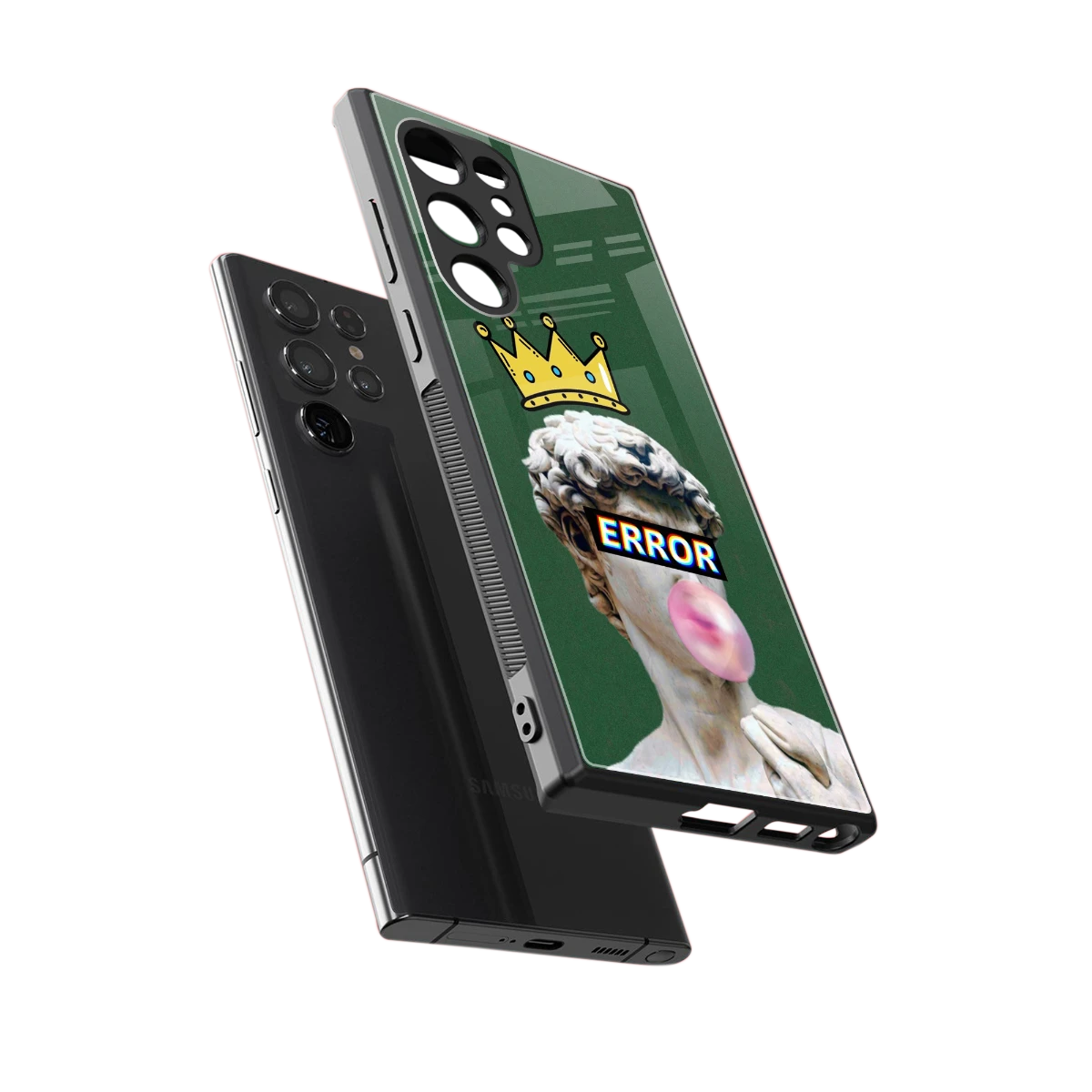 Error sleek samsung galaxy s23 ultra cover with tempered glass back and TPU edges