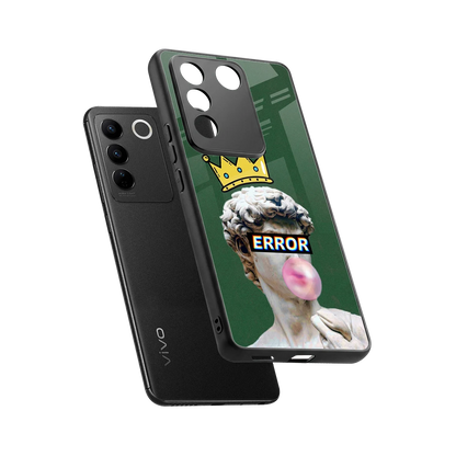 Error sleek vivo v27 5g cover with tempered glass back and TPU edges
