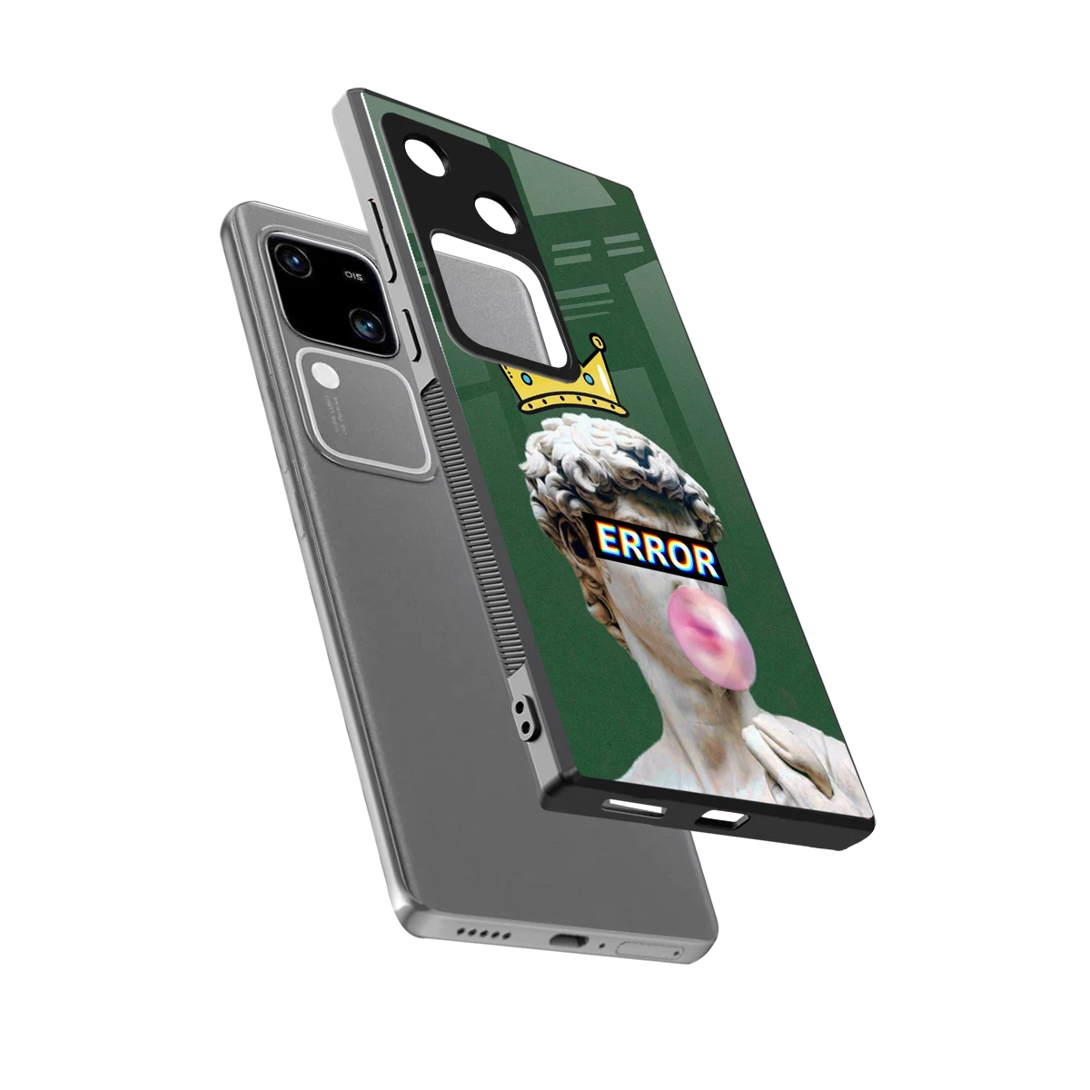 Error sleek vivo v30 cover with tempered glass back and TPU edges