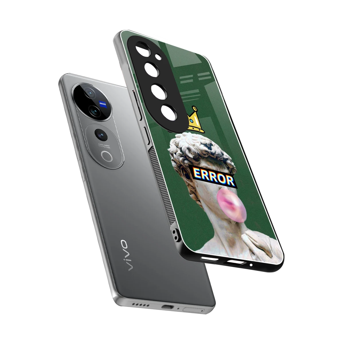 Error sleek vivo v40 pro cover with tempered glass back and TPU edges