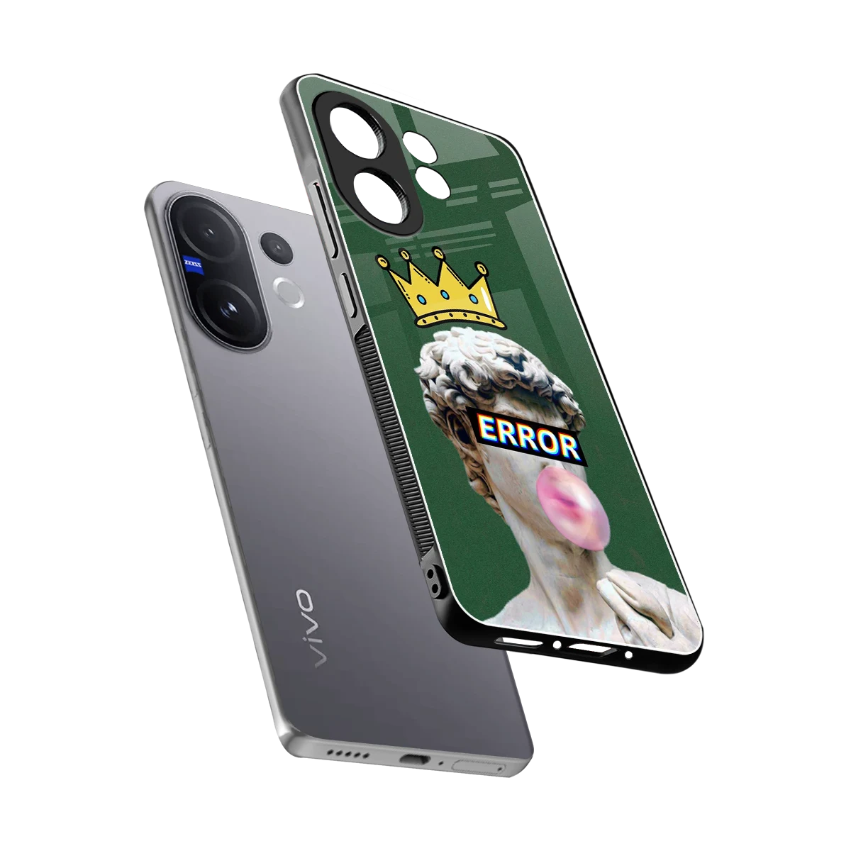 Error sleek vivo v60 cover with tempered glass back and TPU edges