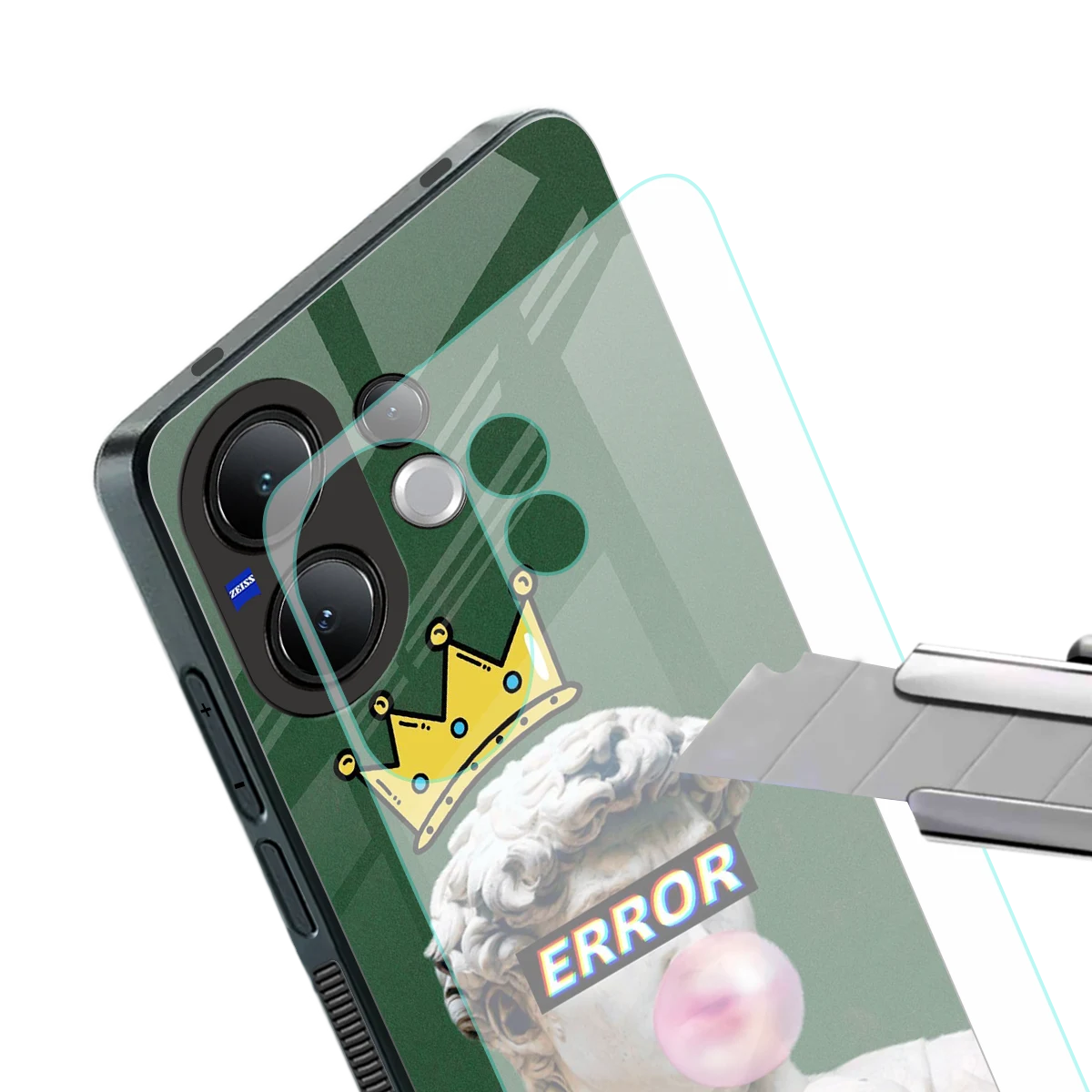 Error stylish phone case for vivo v60 | glossy glass and slim fit