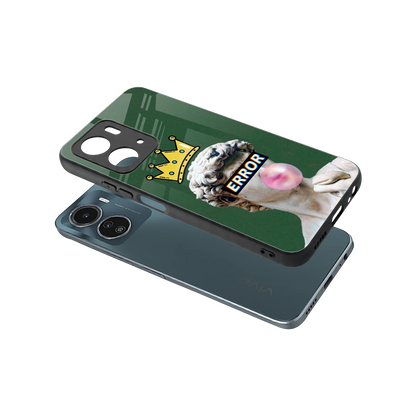 Error sleek vivo y16 cover with tempered glass back and TPU edges