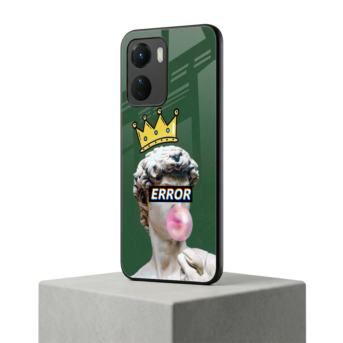 Error vivo y16 mobile cover | shockproof glass phone case