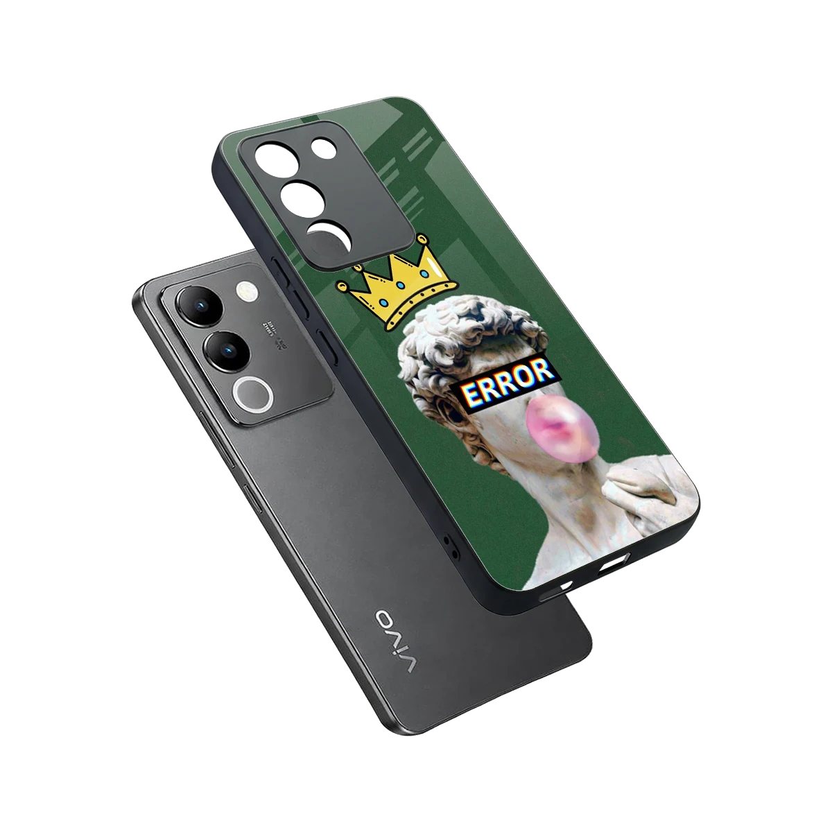 Error sleek vivo y200 5g cover with tempered glass back and TPU edges