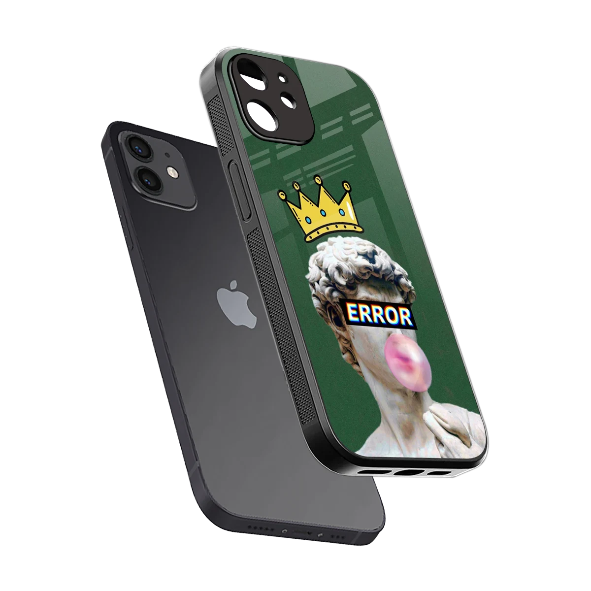 Error sleek iphone 12 cover with tempered glass back and TPU edges