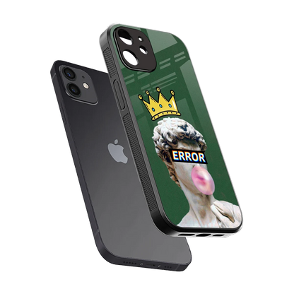 Error sleek iphone 12 cover with tempered glass back and TPU edges