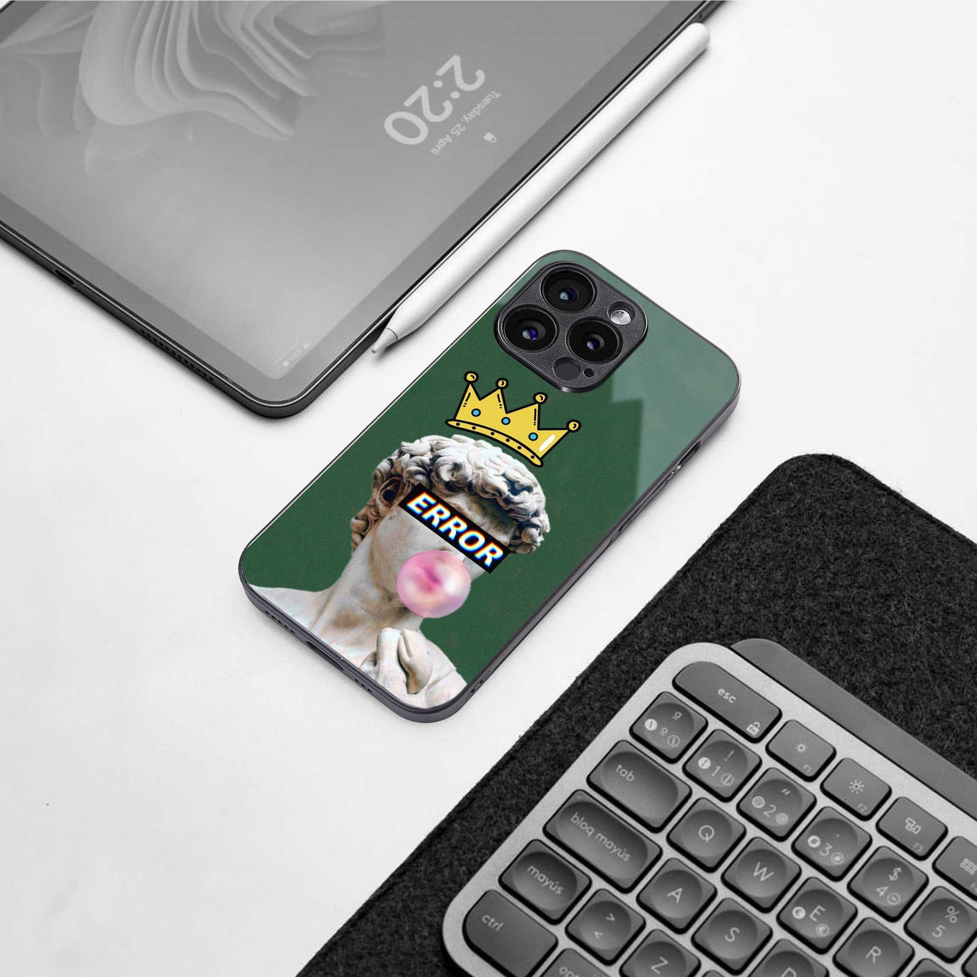 Error TPU glass hybrid case for iPhone 16 | premium mobile back cover