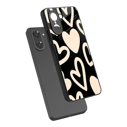 Eternal Hearts sleek oneplus nord ce5 5g cover with tempered glass back and TPU edges