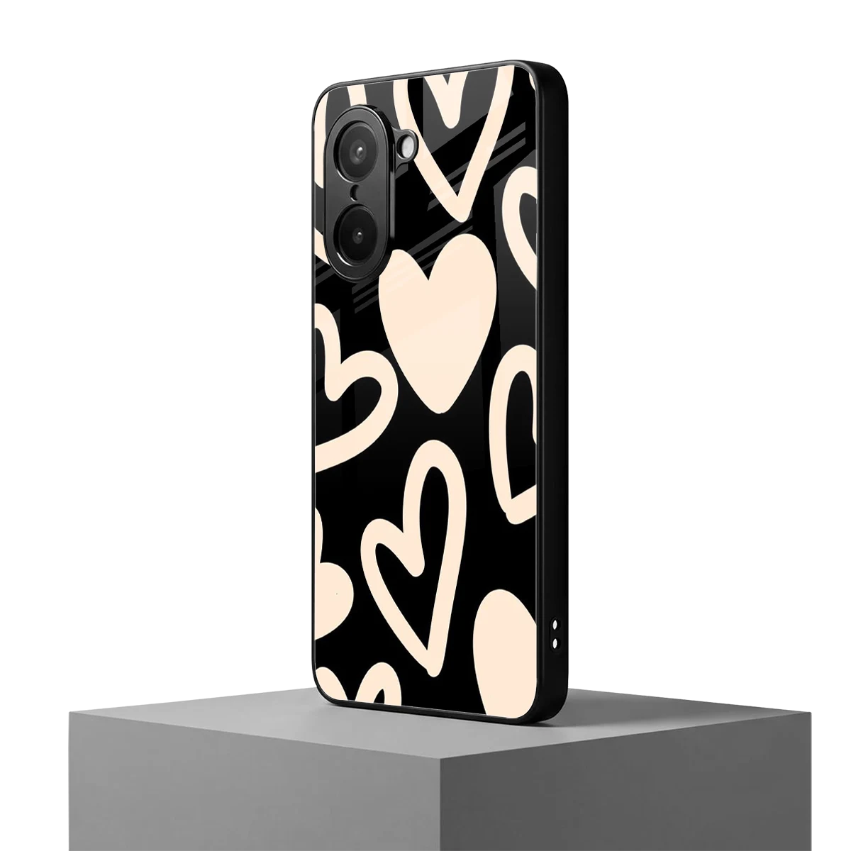 Eternal Hearts oneplus nord ce5 5g mobile cover | shockproof glass phone case