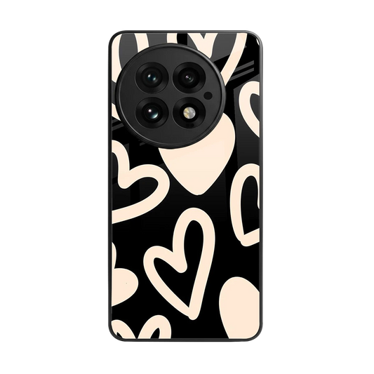 Eternal Hearts back phone cover | glass case for oneplus 13