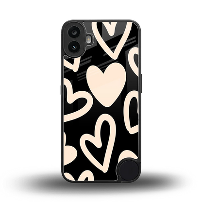 Eternal Hearts back phone cover | glass case for cmf nothing phone 1
