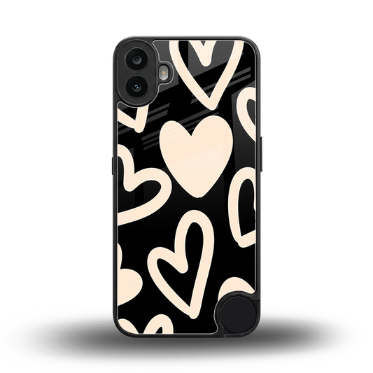 Eternal Hearts back phone cover | glass case for cmf nothing phone 1