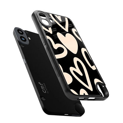 Eternal Hearts sleek cmf nothing phone 1 cover with tempered glass back and TPU edges