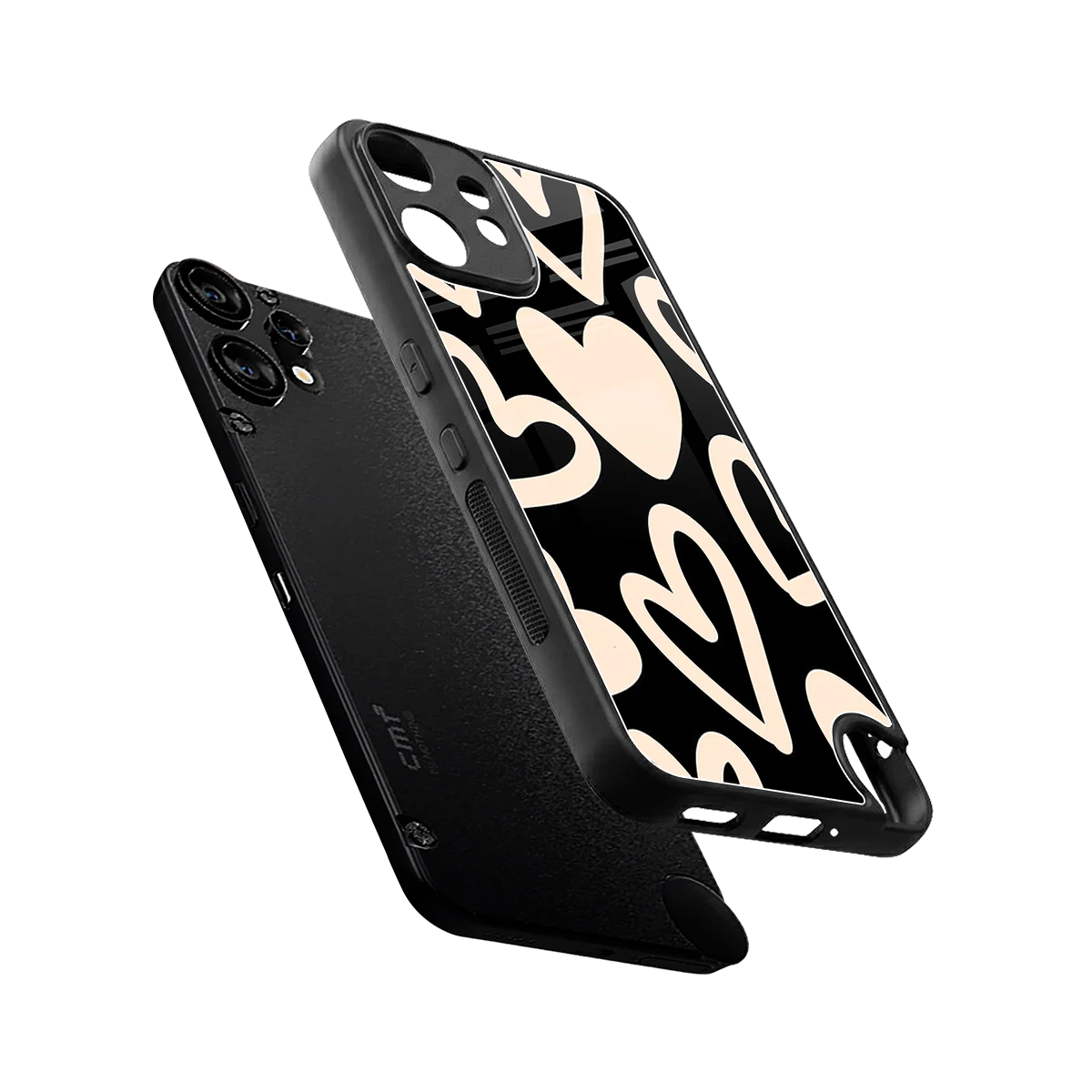 Eternal Hearts sleek cmf nothing phone 2 pro cover with tempered glass back and TPU edges