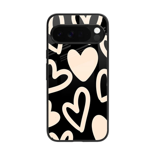 Eternal Hearts back phone cover | glass case for google pixel 10 pro xl