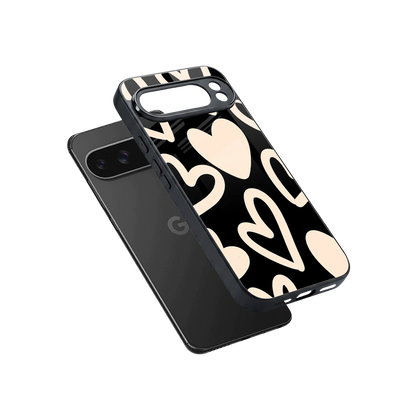 Eternal Hearts sleek google pixel 10 pro xl cover with tempered glass back and TPU edges