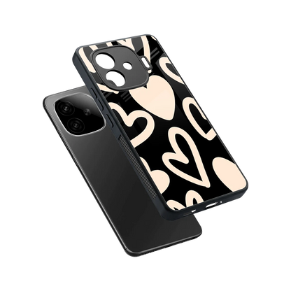 Eternal Hearts sleek iqoo neo 10r 5g cover with tempered glass back and TPU edges