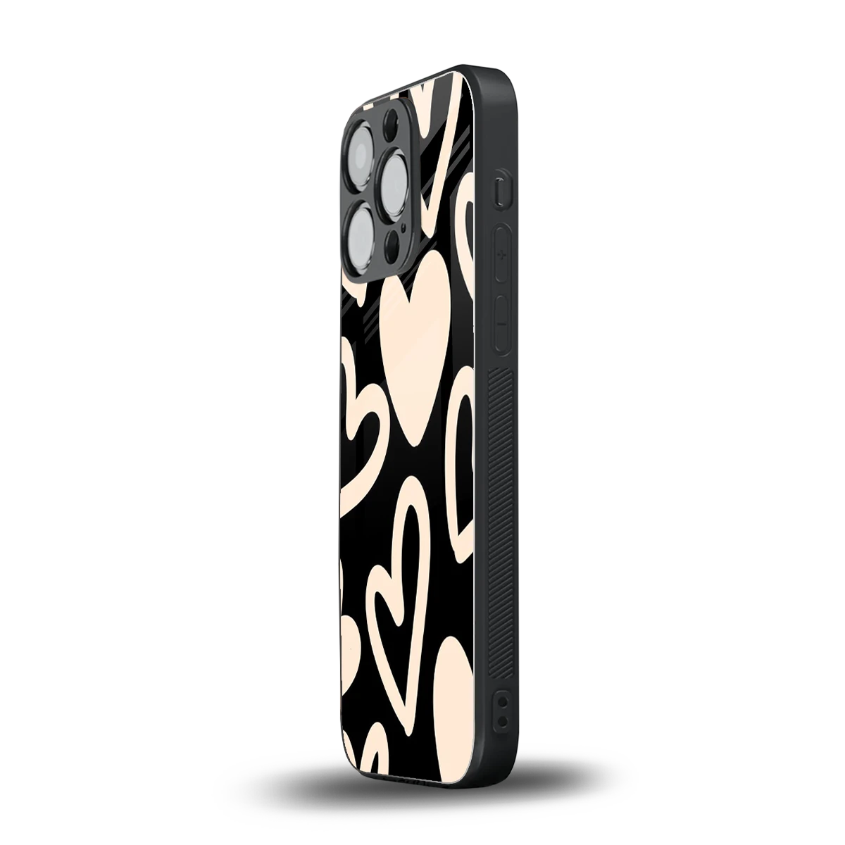 Eternal Hearts iphone 13 pro mobile cover | shockproof glass phone case