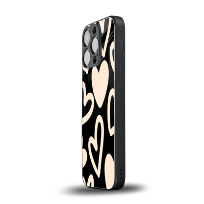 Eternal Hearts iphone 13 pro mobile cover | shockproof glass phone case