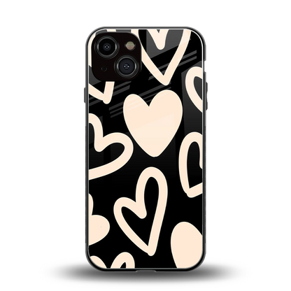 Eternal Hearts back phone cover | glass case for iphone 14