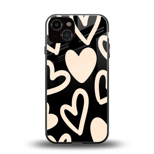 Eternal Hearts back phone cover | glass case for iphone 14