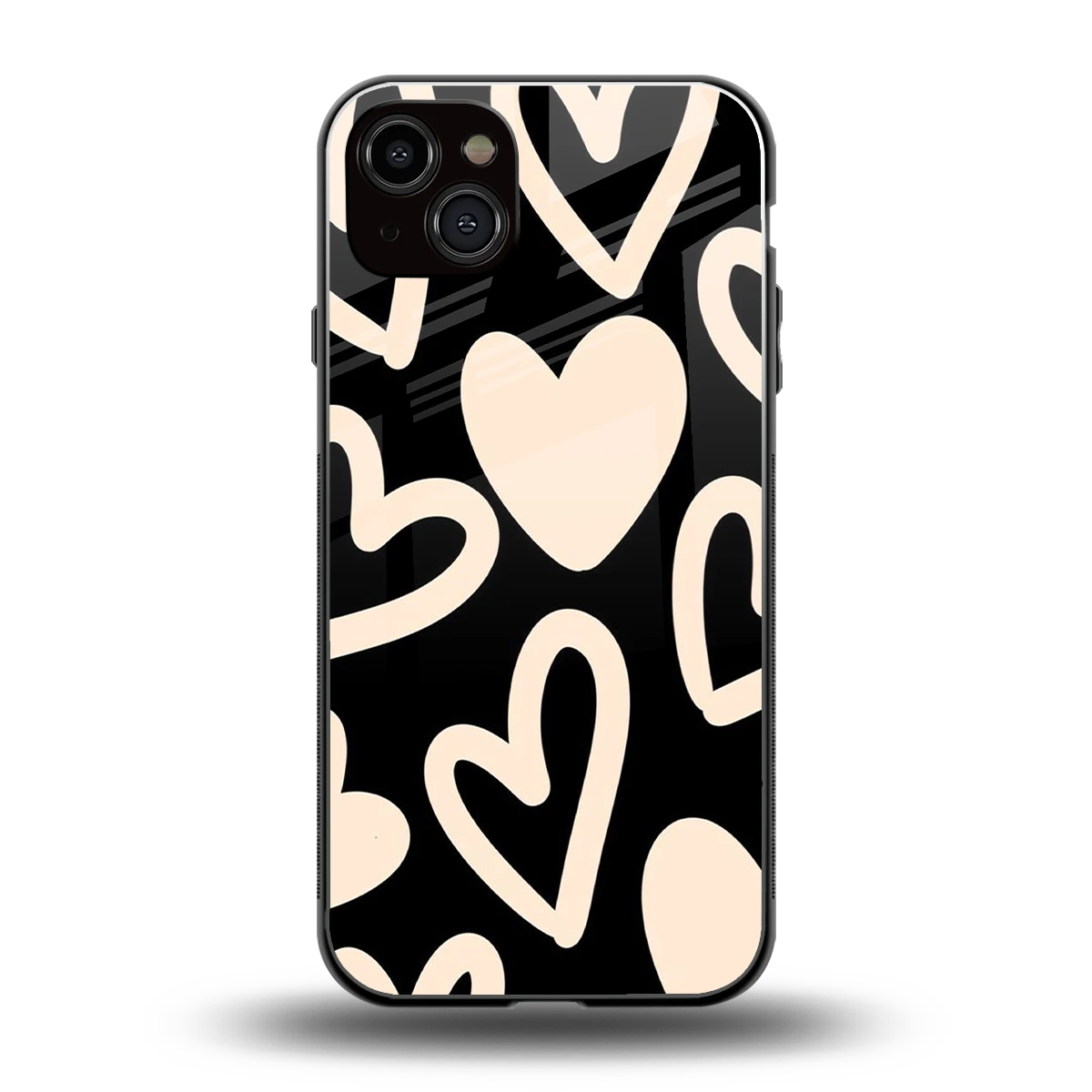 Eternal Hearts back phone cover | glass case for iphone 15 plus