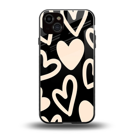 Eternal Hearts back phone cover | glass case for iphone 14 plus