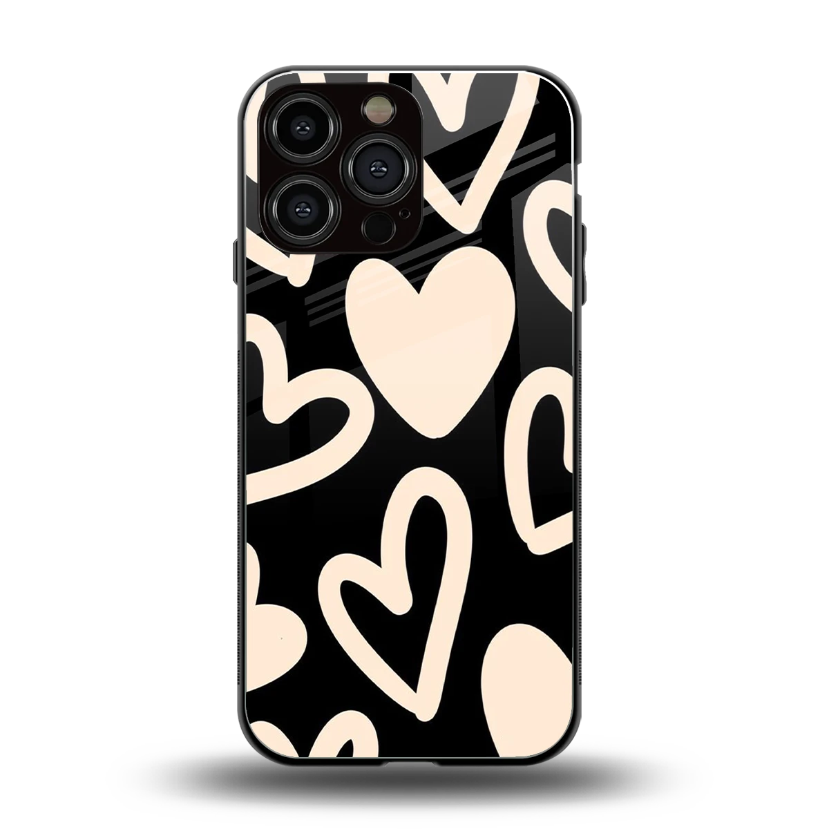 Eternal Hearts back phone cover | glass case for iphone 15 pro max