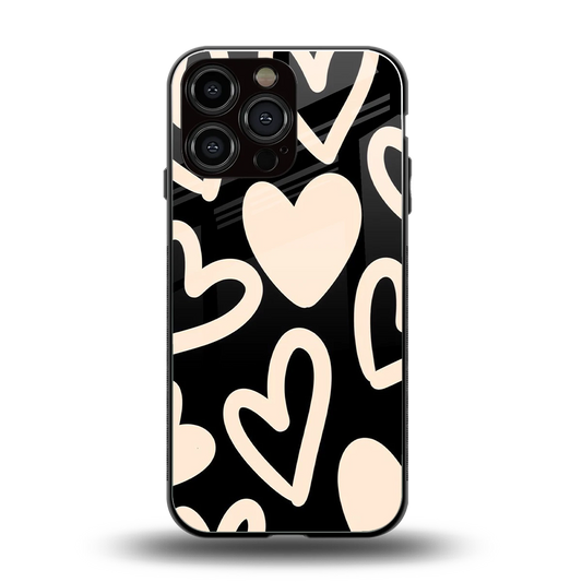 Eternal Hearts back phone cover | glass case for iphone 15 pro max
