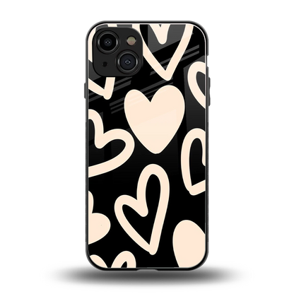 Eternal Hearts back phone cover | glass case for iphone 15