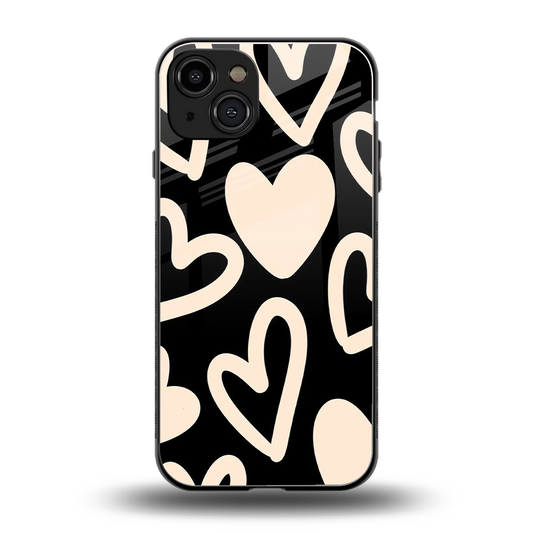 Eternal Hearts back phone cover | glass case for iphone 15