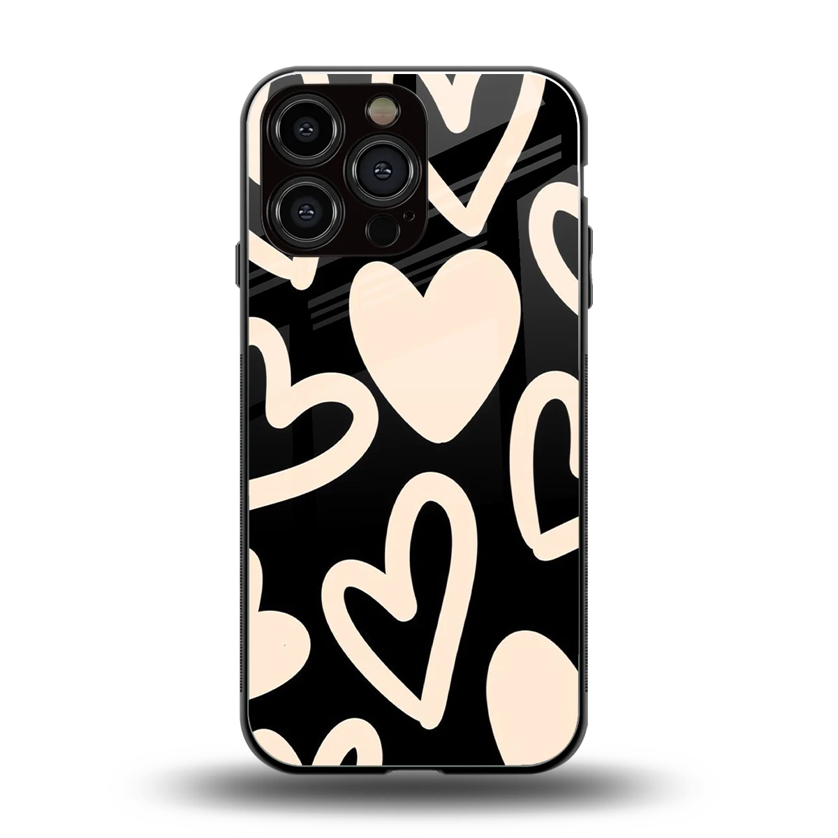 Eternal Hearts back phone cover | glass case for iphone 16 pro max