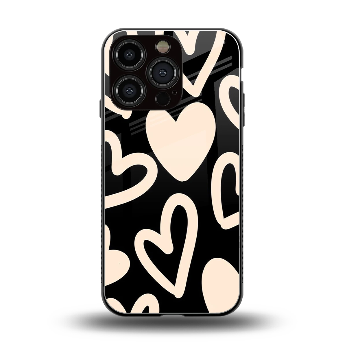Eternal Hearts back phone cover | glass case for iphone 16 pro