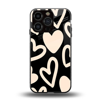 Eternal Hearts back phone cover | glass case for iphone 16 pro