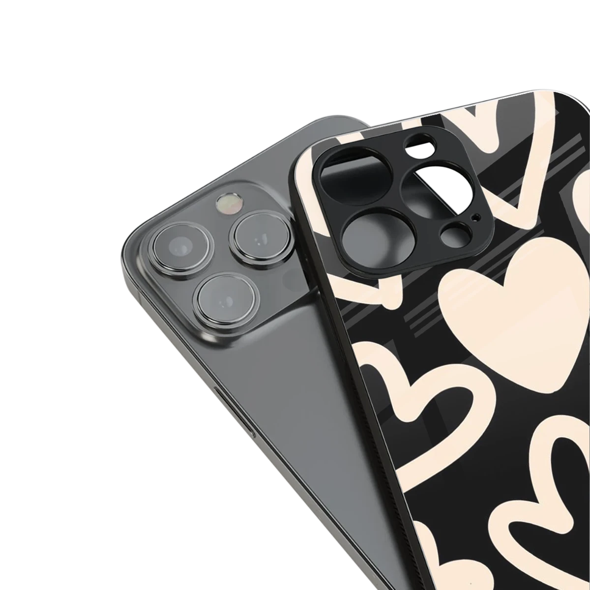 Eternal Hearts stylish phone case for iphone 16 pro max | glossy glass and slim fit