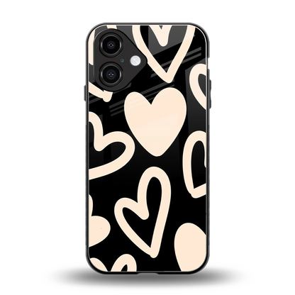 Eternal Hearts back phone cover | glass case for iphone 16