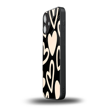 Eternal Hearts iPhone 16 mobile cover | shockproof glass phone case