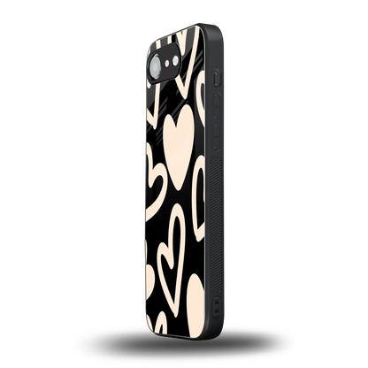 Eternal Hearts iphone 16e mobile cover | shockproof glass phone case