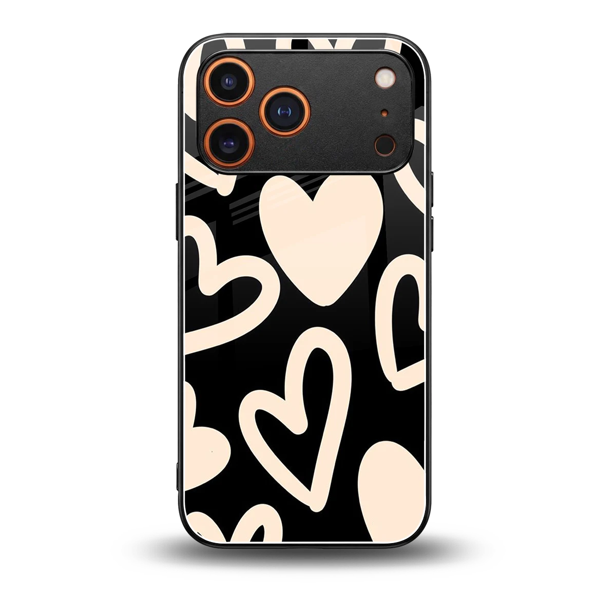 Eternal Hearts back phone cover | glass case for iphone 17 pro