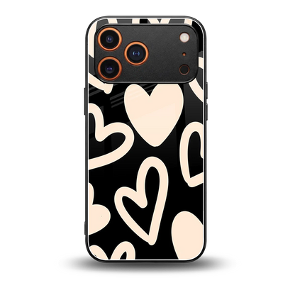 Eternal Hearts back phone cover | glass case for iphone 17 pro
