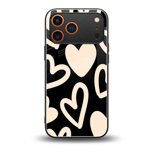 Eternal Hearts back phone cover | glass case for iphone 17 pro max